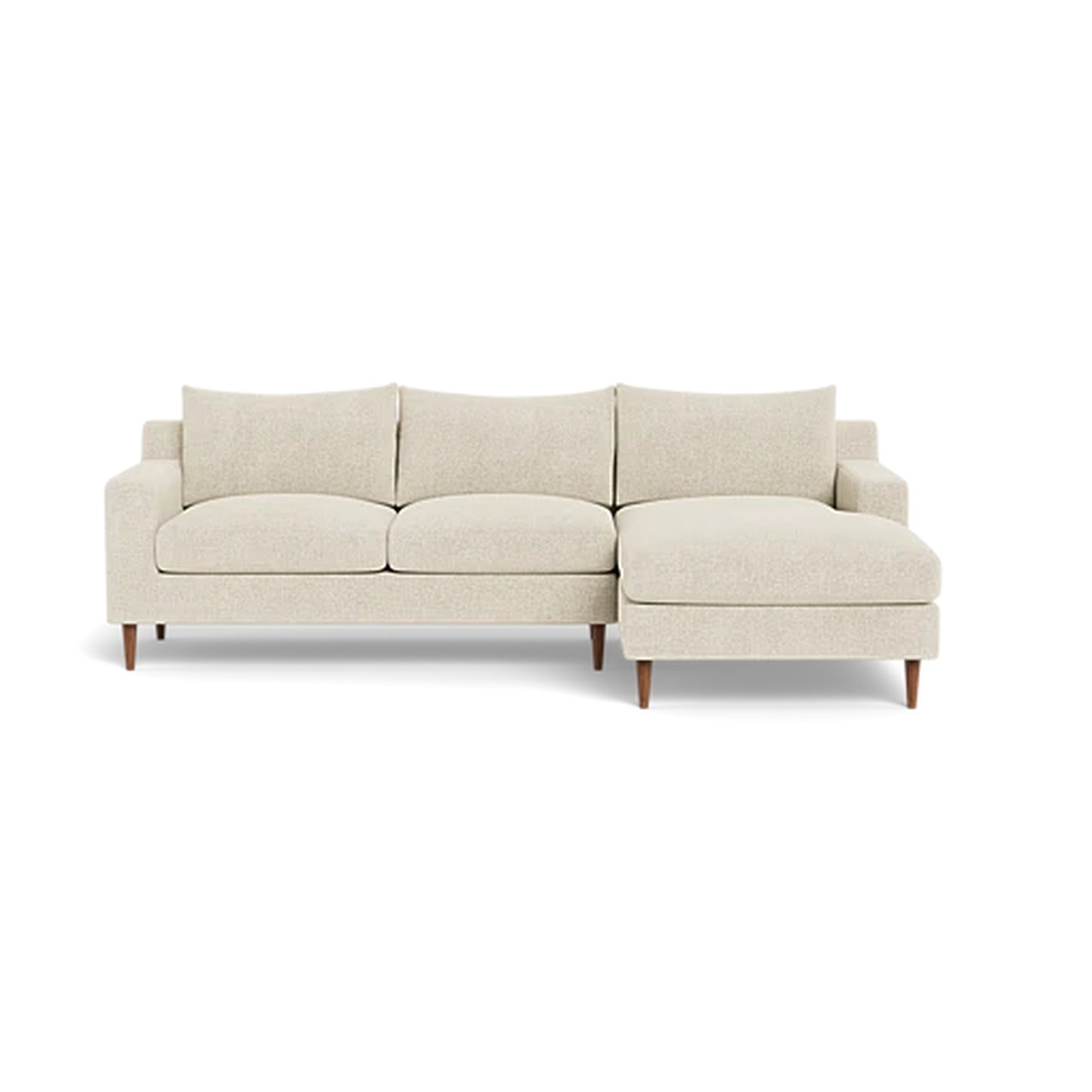 Sloan 3-Seat Right Chaise Sectional Standard Depth — Compact Chaise