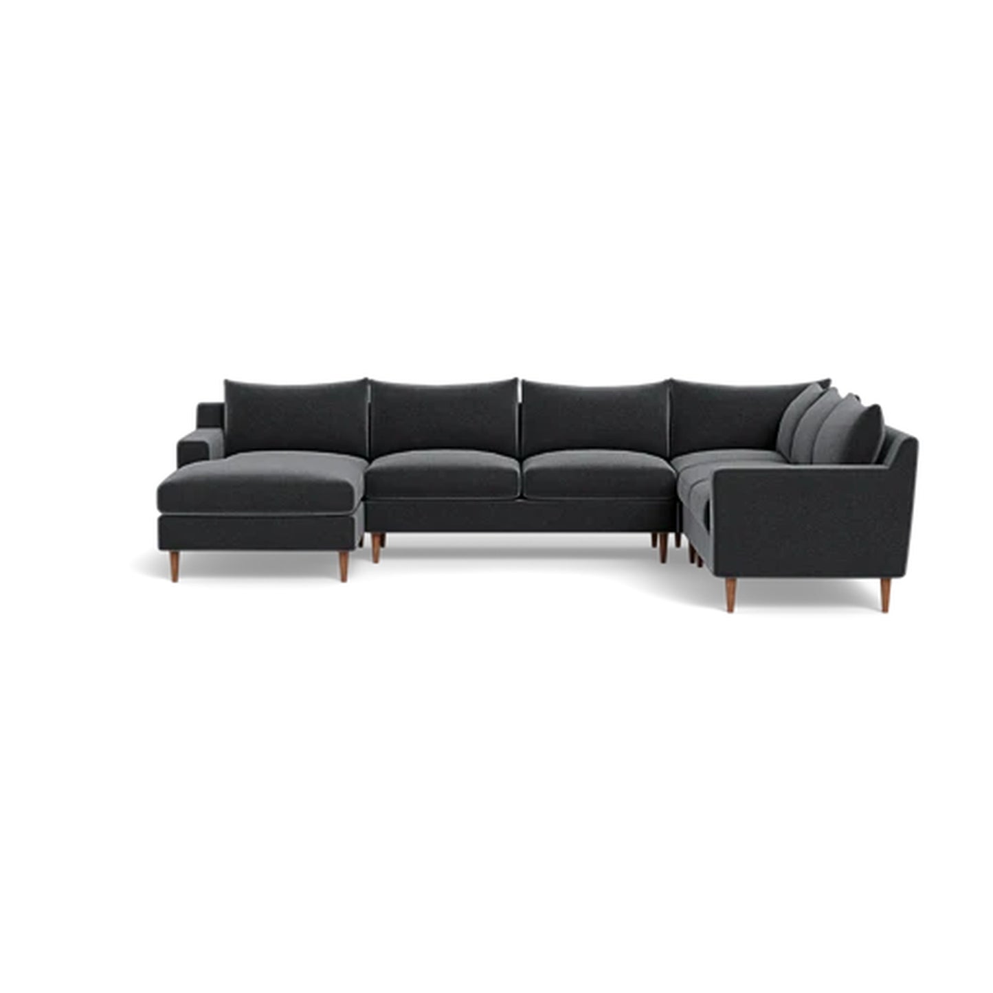Sloan 5-Seat Corner Sectional Sofa with Left Chaise Deep Seat — Extended Chaise