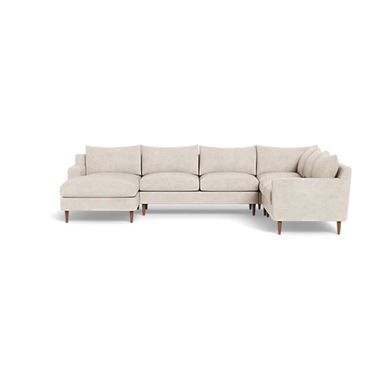 Sloan 5-Seat Corner Sectional Sofa with Left Chaise Standard Depth — Standard Chaise