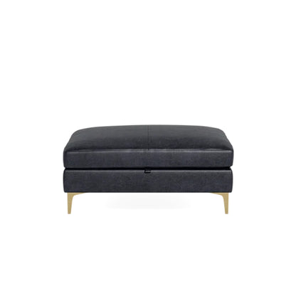 Sloan Leather Storage Ottoman