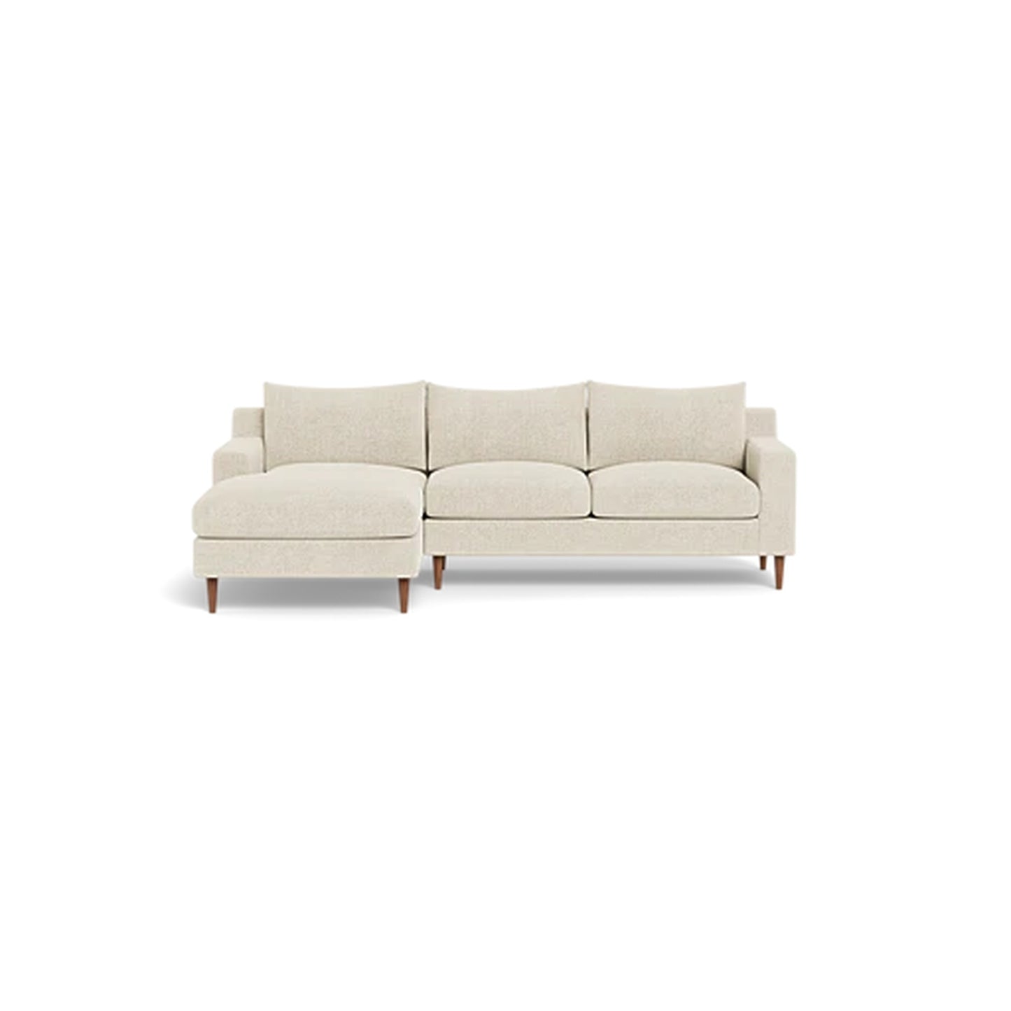 Sloan 3-Seat Left Chaise Sectional Standard Depth — Compact Chaise