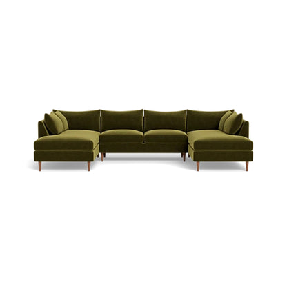 Sloan 4-Seater U-Chaise Sectional Standard Depth Symmetrical Peninsula (Copy)