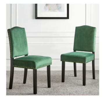 DINNING CHAIR GREEN VELVET