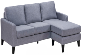 Reversible left/right corner sofa (compressed)-Grey