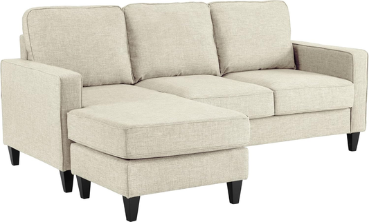 Reversible left/right corner sofa (compressed)-Cream