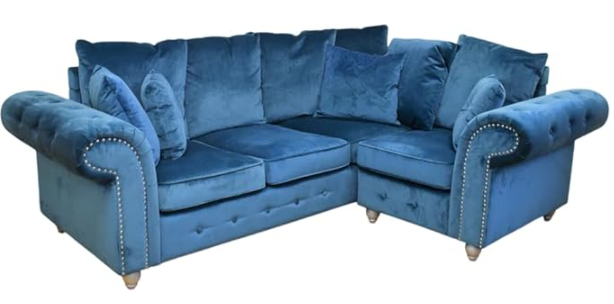 Full Back Left Hand Facing Corner Sofa-Malta-peacock