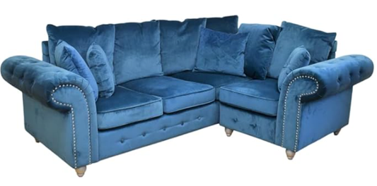 Full Back Left Hand Facing Corner Sofa-Malta-peacock